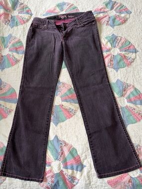 Wrangler Rock 47 Pink Wash Ultra Low Rise Boot cut Jeans